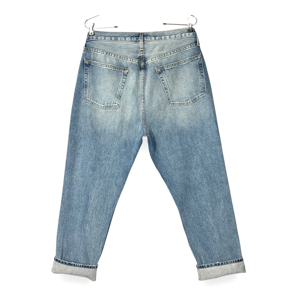 FRAME Le Pegged Straight Cropped Jeans 31 Button Fly Rigid Distress - Picture 3 of 12